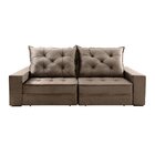 Sofá Retrátil E Reclinável 3 Lugares 230cm Ágata Suede Capucc