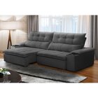 Sofá Retrátil E Reclinável 3 Lugares 230cm Com Porta Copos E