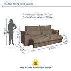 Sofá Retrátil E Reclinável 3 Lugares 230cm Italia Bege
