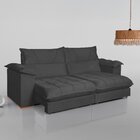 Sofá Retrátil E Reclinável 3 Lugares 230cm Italia Cinza