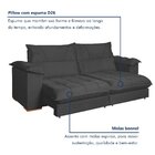 Sofá Retrátil E Reclinável 3 Lugares 230cm Italia Cinza