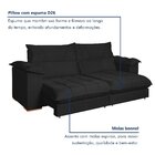 Sofá Retrátil E Reclinável 3 Lugares 230cm Italia Preto