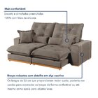 Sofá Retrátil E Reclinável 3 Lugares 230cm Kioto Bege