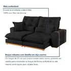 Sofá Retrátil E Reclinável 3 Lugares 230cm Kioto Preto