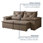 Sofá Retrátil E Reclinável 3 Lugares 230cm Londres Bege