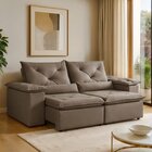 Sofá Retrátil E Reclinável 3 Lugares 230cm Londres Bege