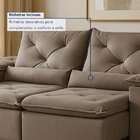 Sofá Retrátil E Reclinável 3 Lugares 230cm Londres Bege