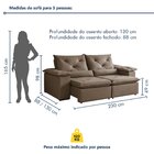Sofá Retrátil E Reclinável 3 Lugares 230cm Londres Bege