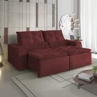Sofá Retrátil E Reclinável 3 Lugares 230cm Macaé  Vermelho