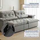 Sofá Retrátil E Reclinável 3 Lugares 230cm Ouro Preto  Veludo