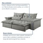 Sofá Retrátil E Reclinável 3 Lugares 230cm Ouro Preto  Veludo