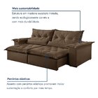 Sofá Retrátil E Reclinável 3 Lugares 230cm Ouro Preto  Veludo