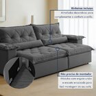 Sofá Retrátil E Reclinável 3 Lugares 230cm Ouro Preto  Veludo