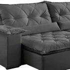 Sofá Retrátil E Reclinável 3 Lugares 230cm Ouro Preto  Veludo