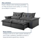 Sofá Retrátil E Reclinável 3 Lugares 230cm Ouro Preto  Veludo