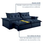 Sofá Retrátil E Reclinável 3 Lugares 230cm Ouro Preto  Veludo