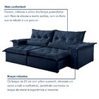 Sofá Retrátil E Reclinável 3 Lugares 230cm Ouro Preto  Veludo