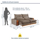 Sofá Retrátil E Reclinável 3 Lugares 230cm Santorini Bege