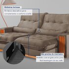 Sofá Retrátil E Reclinável 3 Lugares 230cm Santorini Bege