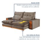 Sofá Retrátil E Reclinável 3 Lugares 230cm Santorini Bege