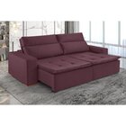 Sofá Retrátil E Reclinável 3 Lugares 230cm Veneza  Bordô