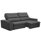Sofá Retrátil E Reclinável 3 Lugares 230cm Zoho Porta Copos N