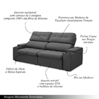 Sofá Retrátil E Reclinável 3 Lugares 230cm Zoho Porta Copos N