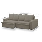 Sofá Retrátil E Reclinável 3 Lugares 235cm Molas Espirais E M