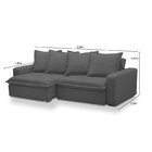 Sofá Retrátil E Reclinável 3 Lugares 235cm Molas Espirais E M