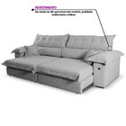 Sofá Retrátil E Reclinável 3 Lugares 240cm Boucle Ravena Cinza