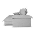 Sofá Retrátil E Reclinável 3 Lugares 240cm Boucle Ravena Cinza