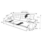 Sofá Retrátil E Reclinável 3 Lugares 240cm Boucle Ravena Cinza