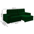 Sofa Retratil E Reclinavel 3 Lugares 246 Cm Evidence Veludo M