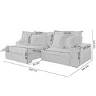 Sofá Retrátil E Reclinável 3 Lugares 250cm Corino Zeus Yescas