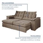 Sofá Retrátil E Reclinável 3 Lugares 250cm Dubai Bege