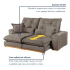 Sofá Retrátil E Reclinável 3 Lugares 250cm Kioto Bege