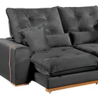 Sofá Retrátil E Reclinável 3 Lugares 250cm Kioto Cinza