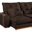 Sofá Retrátil E Reclinável 3 Lugares 250cm Kioto Marrom