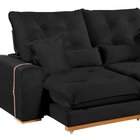 Sofá Retrátil E Reclinável 3 Lugares 250cm Kioto Preto