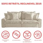 Sofá Retrátil E Reclinável 3 Lugares 250cm Linho Zeus Yescasa