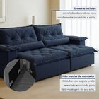 Sofá Retrátil E Reclinável 3 Lugares 250cm Ouro Preto  Veludo