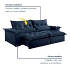 Sofá Retrátil E Reclinável 3 Lugares 250cm Ouro Preto  Veludo