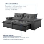 Sofá Retrátil E Reclinável 3 Lugares 250cm Ouro Preto  Veludo