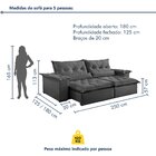 Sofá Retrátil E Reclinável 3 Lugares 250cm Ouro Preto  Veludo