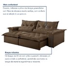 Sofá Retrátil E Reclinável 3 Lugares 250cm Ouro Preto  Veludo