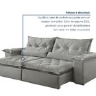 Sofá Retrátil E Reclinável 3 Lugares 250cm Ouro Preto  Veludo