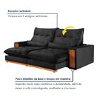 Sofá Retrátil E Reclinável 3 Lugares 250cm Santorini Preto