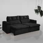 Sofá Retrátil E Reclinável 3 Lugares 250cm Vancouver Preto