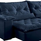 Sofá Retrátil E Reclinável 3 Lugares 290cm Ouro Preto  Veludo