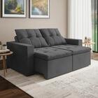 Sofá Retrátil E Reclinável 3 Lugares 2m Veludo Damasco